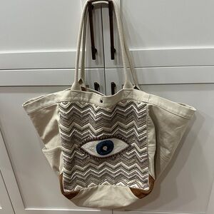 America & Beyond Large Evil Eye Tote Bag